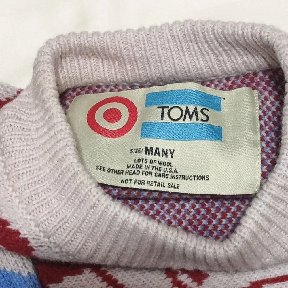 TOMS for Target 2-Headed Wool Ugly Christmas Holiday Sweater One‎ Size